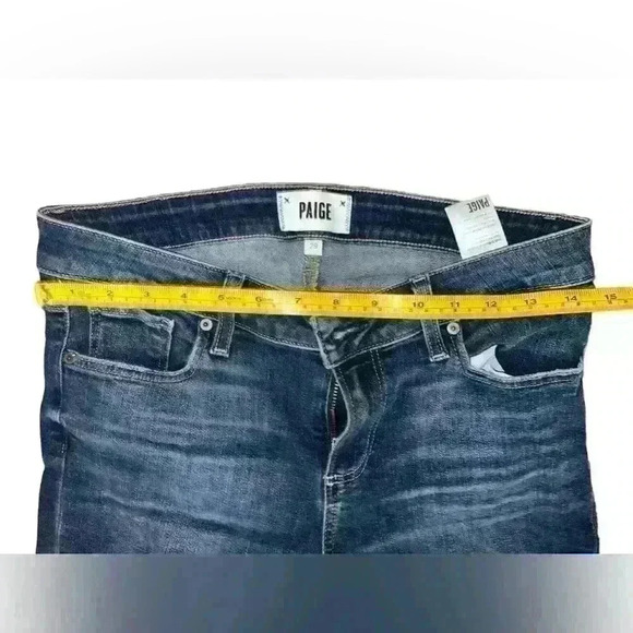 Paige Regular Off Ankle Cropped Denim Jeans Size 29 Normcore Button Medium - Picture 4 of 6